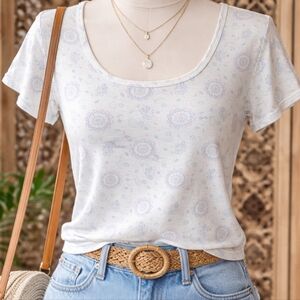 Vintage Rockies 90s Y2K Floral Print Women's Top